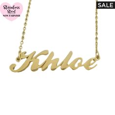 Design your own beautiful necklace with your name or a special word. Premium quality Stainless Steel. It does NOT Tarnish Or Rust (100% guaranteed). Chain adjustable from 35cm - 45cm (perfect for layering). 4-8 letter is best (MAX 10 letters). ⛓️ Want a different chain? Upgrade to Cuban, figaro or Water-Wave chain adding this link to your order! Chain UpgradePLEASE READ FOLLOWING BEFORE PLACING AN ORDER:*Custom items are final sale*This item is made-to-order, please allow 10-20 business days for Name Necklace Silver, Bamboo Earrings, Special Words, Cuban Chain, Just Amazing, Daughter Love, Name Necklace, How Beautiful, Initial Necklace