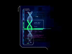 an image of a computer screen with a green and blue graphic on it that shows the structure of a human cell