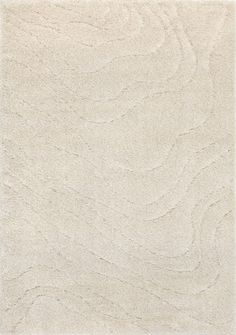 a white rug with wavy lines on the top and bottom, against a white background