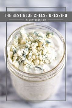 the best blue cheese dressing in a mason jar