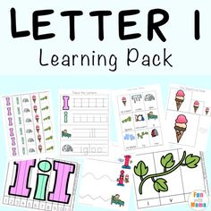 the letter i learning pack is filled with pictures and words to help students learn how to write