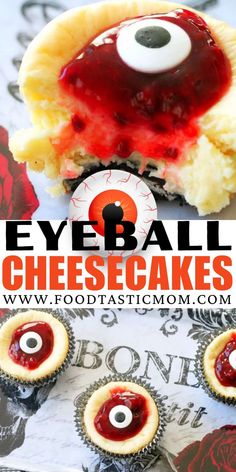 eyeball cheesecakes are an easy halloween treat