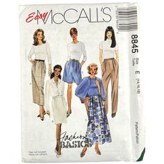 an image of women's skirts and blouses sewing pattern