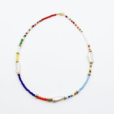 Sorrento Necklace I MCHARMS Luxury Pearl Beaded Necklace With Colorful Beads, Trendy Multicolor Beaded Necklaces, Cheap Colorful Beads Long Necklace, Cool Necklaces, Sorrento, Beaded Jewelry Diy, Favorite Jewelry, Beaded Jewelry, Beaded Necklace