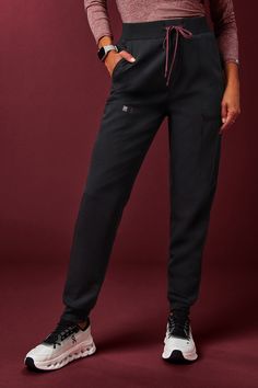 On-Call Scrub Jogger Fabletics Black/Moonlight Mauve) female Activewear >> Scrubs >> Bottoms >> Product Feed MotionTech regular 4-Way Stretch/Breathable/Lightweight Female Activewear, Range Of Motion, Active Wear For Women, Scrubs, Motion, Elastic, Black