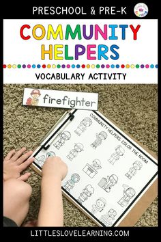 the community helpers printable activity for preschool and pre - k students to use