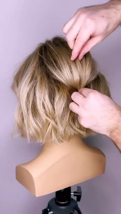 Short Hair Clipped Up, Bob Updo Tutorial, French Bob Updo, Simple Hairstyles For Short Hair Wedding, Short Hair Styles For Party Night, Easy Elegant Hairstyles For Short Hair, Short Hairstyle Women Updo Easy, Formal Hair Ideas For Short Hair, Gala Updo