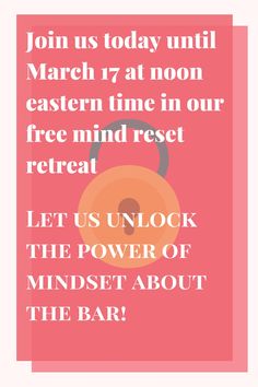 a pink poster with the words let us unlock the power of minds about the bar