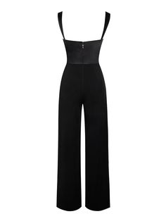 We keep the design at a minimal and turned the stunning all up. Cut from a blend of stretch crepe and satin, Onika is a form-fitting straight leg jumpsuit. Featuring a wired supported cups, pockets, and a concealed zipper, this style is perfect for any formal or semi-formal event. Style with a pair of sky-high heels and a statement clutch to tie everything together. Fully Lined Wired Supported Cups Concealed zipper Closure Material: Stretch Crepe / Double Duchess Light Weave Satin Stretch Factor Fitted Satin Strapless Jumpsuit For Night Out, Elegant Fitted Satin Strapless Jumpsuit, Evening Strapless Elastane Jumpsuit, Elegant V-neck Elastane Jumpsuits And Rompers, Elegant Strapless Elastane Jumpsuit For Party, Solid Color Evening Jumpsuits And Rompers, Formal Stretch Strapless Jumpsuit, Fitted Full Length Jumpsuits For Evening, Fitted Pantsuit For Evening