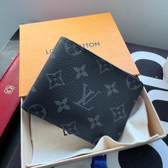 In Like New Condition, This Wallet Was Monogramed With My Initials - Can Be Removed Upon Purchase. Luxury Black Wallet For Gift, Designer Black Bifold Wallet, Luxury Wallet In Monogram Canvas, Designer Black Wallet In Monogram Canvas, Black Monogram Canvas Wallet For Everyday Use, Black Wallets For Everyday Use, Black Monogram Canvas Wallet, Louis Vuitton Mens Wallet, Louis Vuitton Black