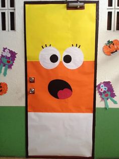 a door decorated to look like the simpsons character