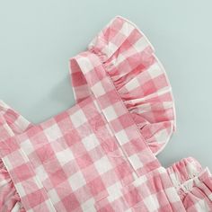 An adorable plaid ruffle romper that radiates cuteness! The sweet ruffled sleeves and hem are dripping with charm, finished off with a darling head bowtie. A delightful little outfit! Plaid Clothes, Girl Barbie, Checkered Design, Baby Girl Outfit, Plaid Outfits, Ruffle Romper, Little Outfits, Matching Headband, Girls Wardrobe