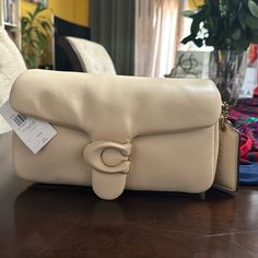 New Pillow Tabby Sb Ivory Color, Authentic Coach Bag, Comes With Shoulder Strap And Cross Body Strap.Tag Is Still On.Very Soft Lamb Skin Leather. Coach Shearling Tabby, Pillows For Coach, Coach Pillow Tabby Vanilla, Pillow Tabby, Coach Bag, Ivory Color, Coach Handbags, Coach Bags, Cross Body