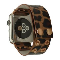 Glossy Animal Buckle Apple Watch Band from Olivia Pratt is unique and durable featuring a glossy, leopard print material and buckle closure, this is the perfect accessory for your Apple Watch.Olivia Pratt is always looking after new designs to improve your style! Using the best quality materials available in all of our products to ensure long durability in your every day wear. Please be aware, color vibrancy of the product might change from device to device. If you have questions we're here to h Watch Safes, Improve Your Style, 38mm Apple Watch Band, Wearable Tech, Wearable Technology, Apple Watch Band, New Designs, Wrap Watch, Apple Watch Bands