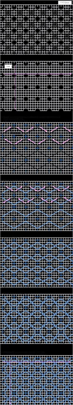 an image of different lines that are in the same pattern, and each one is drawn with