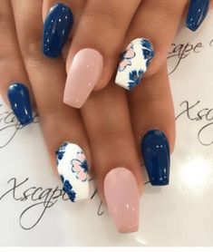 Cute Spring Nails Simple Classy, Gel Nail Designs For Spring, Fun Spring Nails Design, Trending Spring Nails, Nails With Flowers, Spring Nail Designs, Spring Nail Art, Spring Nail