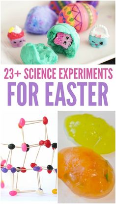 some science experiments for easter with text overlay