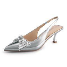 PRICES MAY VARY. Chic and Elegant Design: These slingback heels feature a pointed toe design, adding a touch of sophistication to any outfit. Rhinestone Butterfly Bow Embellishment: The toe is adorned with a sparkling rhinestone butterfly bow decoration, adding a glamorous accent to your ensemble. Durable Rubber Outsole: Walk confidently on any surface with the durable and non-slip rubber outsole, ensuring stability and traction. Comfortable Cushioning: Enjoy all-day comfort with the 3mm latex c Slingback Kitten Heels, Walk Confidently, Butterfly Bow, Slingback Heels, Slingback Heel, Pump Dress, Crystal Embellishment, Slingback Pump, Toe Designs