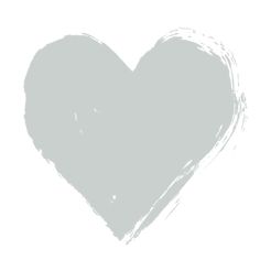 a gray heart painted on a white background