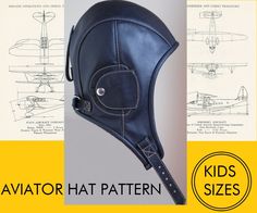 kids sizes aviator hat pattern by RZcrafting on Etsy Aviator Hat Pattern, Aviator Cap, Steampunk Mask, Steampunk Hat, Hat Patterns To Sew, Aviator Hat, Style Steampunk, Domestic Goddess, Pattern Sewing