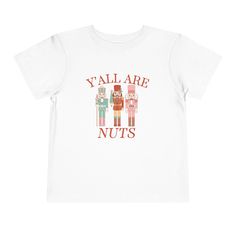 This Kids Funny Nutcracker shirt is 100% cotton, has a tear away tag for you or your child's comfort and comes in 5 Bella Canvas colors. Make this Christmas Nutcracker tshirt the perfect nutcracker gift, funny Christmas shirt or Nutcracker tee for your child all season long! DETAILS .100% Cotton .Bella Canvas tee .Tear away label .Runs true to size .Props in any photos are not included and are for styling purposes only .Colors may slightly vary from styled photos  SIZING This graphic tee design will be printed on a Bella Canvas shirt that is high quality, comfortable and so soft! Sizing runs true to size (please refer to the size chart for exact measurements). If you'd like a more oversized look I would recommend ordering a size up. If you prefer a tighter fit, size down. Sizes are for tod Pink Nutcracker Christmas, Funny Nutcracker, Nutcracker Pink, Nutcracker Shirt, Pink Nutcracker, Dance Shirt, Christmas Dance, Kids Funny, Dance Shirts