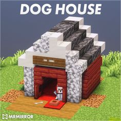 an image of a dog house in minecraft