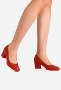 Round Toe Pump in Red PU - Get great deals at JustFab Halloween Wallpaper Backgrounds, Round Toe Pumps, Halloween Wallpaper, Wallpaper Backgrounds, Vegan Leather, Leather Upper, Great Deals, Pumps, Halloween