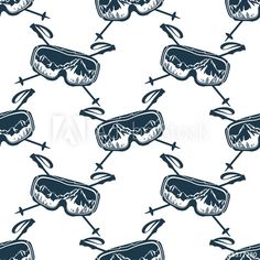 seamless pattern with glasses and arrows on white background for wallpaper or fabric design