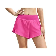 Asklazy This comfortable and protective sport short is perfect for hitting the gym and can help you get the best result from workout. Size: XL.  Color: Red.  Gender: female.  Age Group: adult. Split Gym Workout, Womens Sweat Shorts, Bottom Workout, Summer Workout, Red S, Shorts For Women, Red Outfit, Sweat Shorts, Womens Activewear