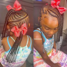 Braiding Designs, Kids Braids With Beads, Black Baby Girl Hairstyles, Yakoema Fashion, Daughter Hairstyles, Toddler Braided Hairstyles, Toddler Braids, Kids Style Hair, Cute Toddler Hairstyles