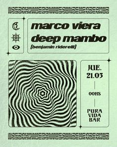 the poster for marco vera deep mando, which is on display at the museum