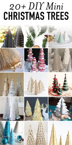 20 diy mini christmas trees with instructions to make them