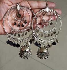 Jhumkas Aesthetic, Earring Indian, Diy Earrings Easy