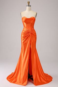 Fabric : Polyester. The fabric is comfortable for skin.   Package Contents : 1x Women Dress.   Occasion : Whether you are dressing it for a wedding party, prom, evening party or any other occasions, this party dress will be your lovely partner. Spring Prom Dresses, Winter Prom Dresses, Orange Corset, Summer Prom Dress, Orange Mermaid, Black Lace Evening Dress, Sweetheart Corset, Orange Prom Dresses, Red Lace Prom Dress