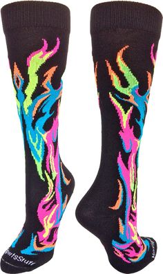 Over the Calf Flame Socks, Flame Softball Socks & More | MadSportsStuff Softball Uniforms, Softball Outfits, Color Socks