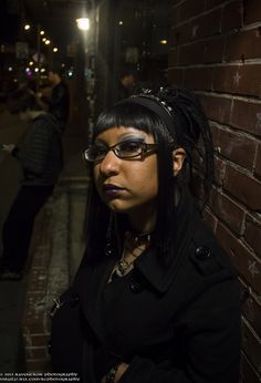 Black Goth Character, Black Woman Goth Aesthetic, Mall Goth Black Women, Goth Black Girls Aesthetic, Black Goth Girl, Poc Women, Goth Pinup