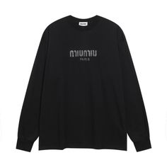 -Brand New, Unused. -Well Preserved Without Any Stains Or Damage -If You Like It And Have Any Questions, Please Contact Me Miu Miu Long Sleeve Cotton Tops, Diamond Color, Black T Shirt, Miu Miu, Black Tshirt, Colored Diamonds, Long Sleeve Tees, Womens Tops, Tops & Tees