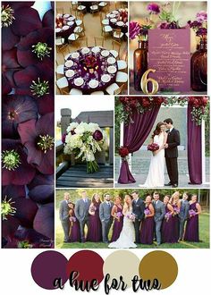 purple and gold wedding color scheme