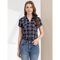 The classic plaid shirt can be mixed easily with a variety of styles. This plaid short-sleeved cotton shirt will become a quick go-to in your wardrobe. Style it with your favorite jeans or skirts for a casual look. Perfect for going out and traveling with friends. Occasions: Beach, weekend, gathering, daily, and so on. Plaid Relaxed Fit Short Sleeve Button-up Shirt, Relaxed Fit Plaid Short Sleeve Button-up Shirt, Plaid Cotton Short Sleeve Shirt With Button Closure, Plaid Short Sleeve Flannel Shirt With Button Closure, Short Sleeve Cotton Flannel Shirt With Button Closure, Plaid Flannel Shirt With Short Sleeves, Plaid Flannel Shirt With Short Sleeves And Button Closure, Plaid Collared Short Sleeve Shirt With Relaxed Fit, Relaxed Fit Collared Short Sleeve Plaid Shirt