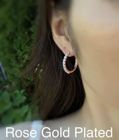 ♥︎ USA - Quick shipping 3-5 working days with tracking ♥︎ Wedding Earrings, Classic Hoops, Gift for her, Bridesmaid Proposal Gift, Cubic Zirconia Hoops, Hoop Earrings, 20mm hoops, Rose Gold Hoops Makes a great bridesmaid's proposal gift, and double as wedding party earrings! Earrings come in complimentary paper gift envelope, ready for gifting! DETAILS: -high quality rhodium plated - doesn't fade easily -cubic zirconia -also available in high quality rose gold plated -hoop measures 20mm -also av Round Halo Hoop Earrings As Gift, White Hoop Earrings With Halo For Wedding, Rose Gold Round Huggie Earrings For Wedding, Hypoallergenic Hoop Jewelry For Anniversary, Halo Round Hoop Earrings For Anniversary, White Hoop Earrings With Halo Detail, Hypoallergenic Round Cut Hoop Earrings For Anniversary, Hypoallergenic Round Huggie Earrings For Wedding, Hypoallergenic Hoop Earrings For Anniversary