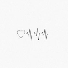 a heartbeat with a heart on it