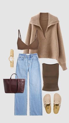 Cold Weather Earthy Outfits, Women's Winter Outfits, Outfits For School, Fashion Essentials, Fall 2024, Outfits Casuales