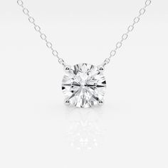 a diamond necklace on a white background