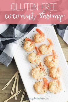 gluten free coconut shrimp on a white plate