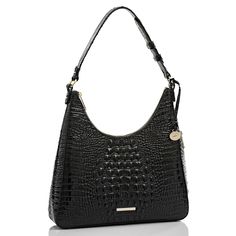 Discover Brahmin's Tabitha Shoulder Bag in Black Melbourne, a bag that exudes modern flair & classic style, perfect for adding a touch of glamour to your ensemble. Classic Rectangular Shoulder Bag With Zipper, Classic Shoulder Bag With Zipper Closure, Classic Hobo Bag With Zipper For Travel, Classic Shoulder Bag With Zipper Pocket For Shopping, Classic Hobo Bag For Travel With Zipper Closure, Rectangular Hobo Bag With Zipper Pocket For Office, Luxury Rectangular Hobo Bag With Zipper, Luxury Rectangular Hobo Bag With Zipper Closure, Classic Handheld Shoulder Bag With Zipper Closure