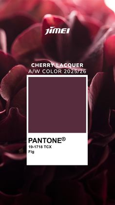 pantone's cherry lacquer color is shown in this image