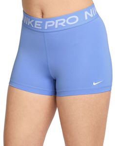 The Nike Pro Shorts are made with stretchy, sleek and supportive fabric that wicks sweat to help you stay dry and comfortable during your workout. This product is made with at least 50% recycled polyester fibers. Fit & Design: Tight fit for a body-hugging feel Medium support: feels like a snug hold to keep everything in place Mid-Rise: sits just below your natural waist (smallest part of your torso) Nike Dri-FIT technology helps you stay dry, comfortable and focused A wide, mid-rise elastic waistband feels supportive around your core Cute Nike Pros, Blue Nike Pros, Shorts Nike Pro, Womens Athletic Outfits, Nike Pro Women, Nike Pro Shorts, Cute Nikes, Blue Nike, Athletic Apparel