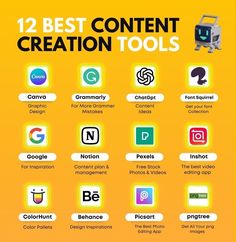 the 12 best content creation tools for bloggers and graphic designers in 2013 infographic