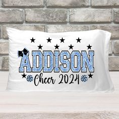 personalized graduation pillow case with stars