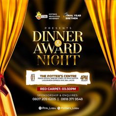 a poster for the dinner award night